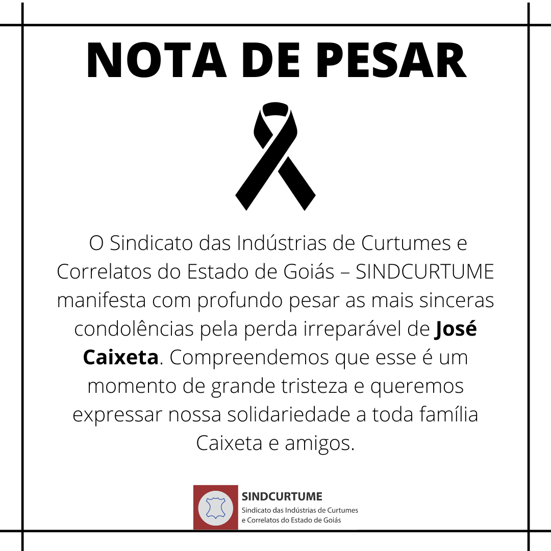NOTA DE PESAR - Falecimento de José Caixeta 22.10.2024